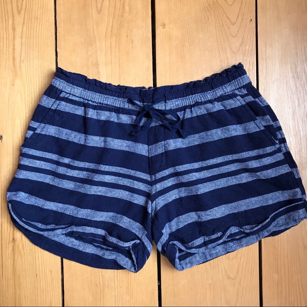 Old navy linen shorts blue and navy stripe size sm